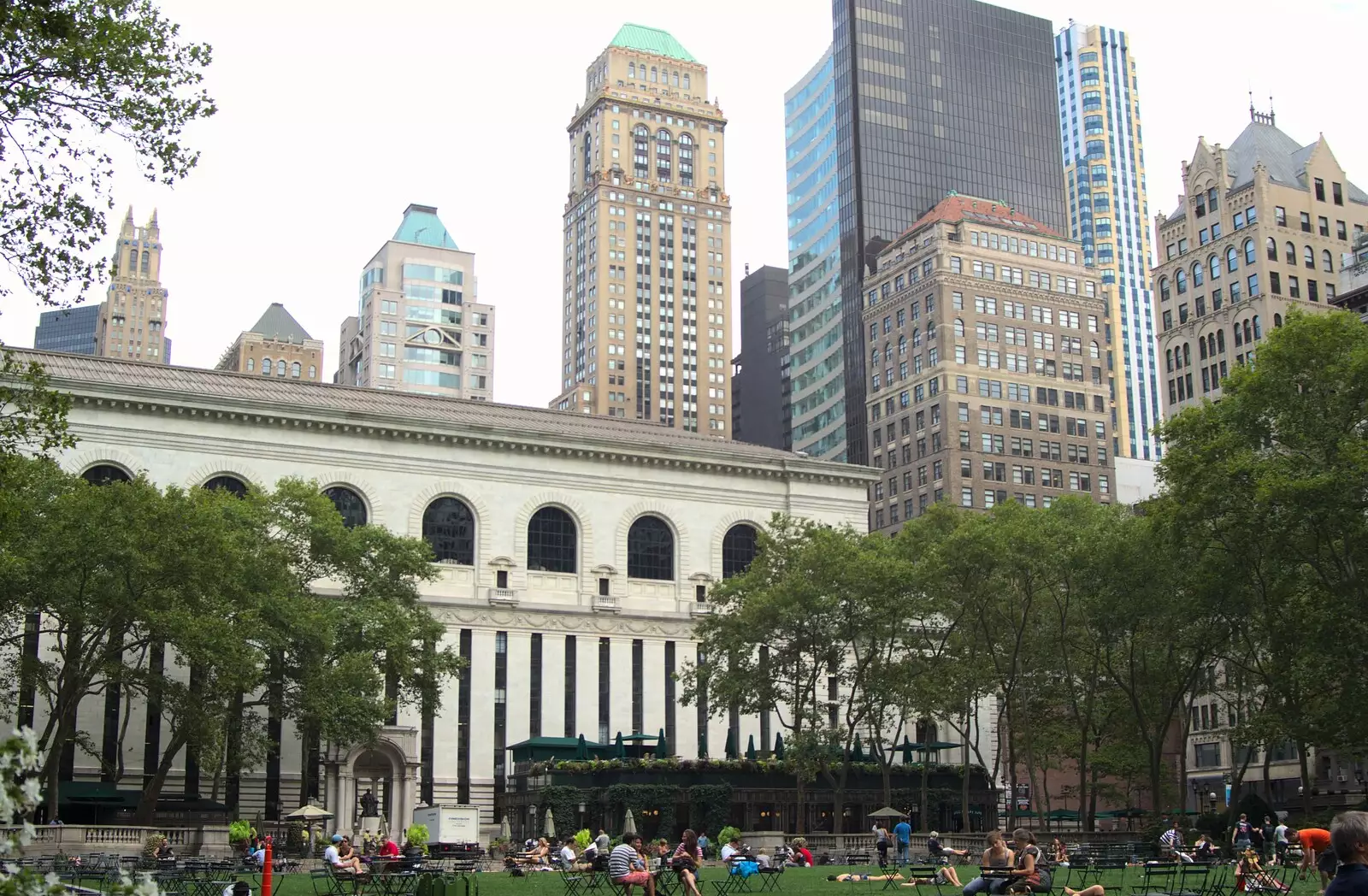 In Bryant Park, from A Manhattan Hotdog, New York, USA - 21st August 2011