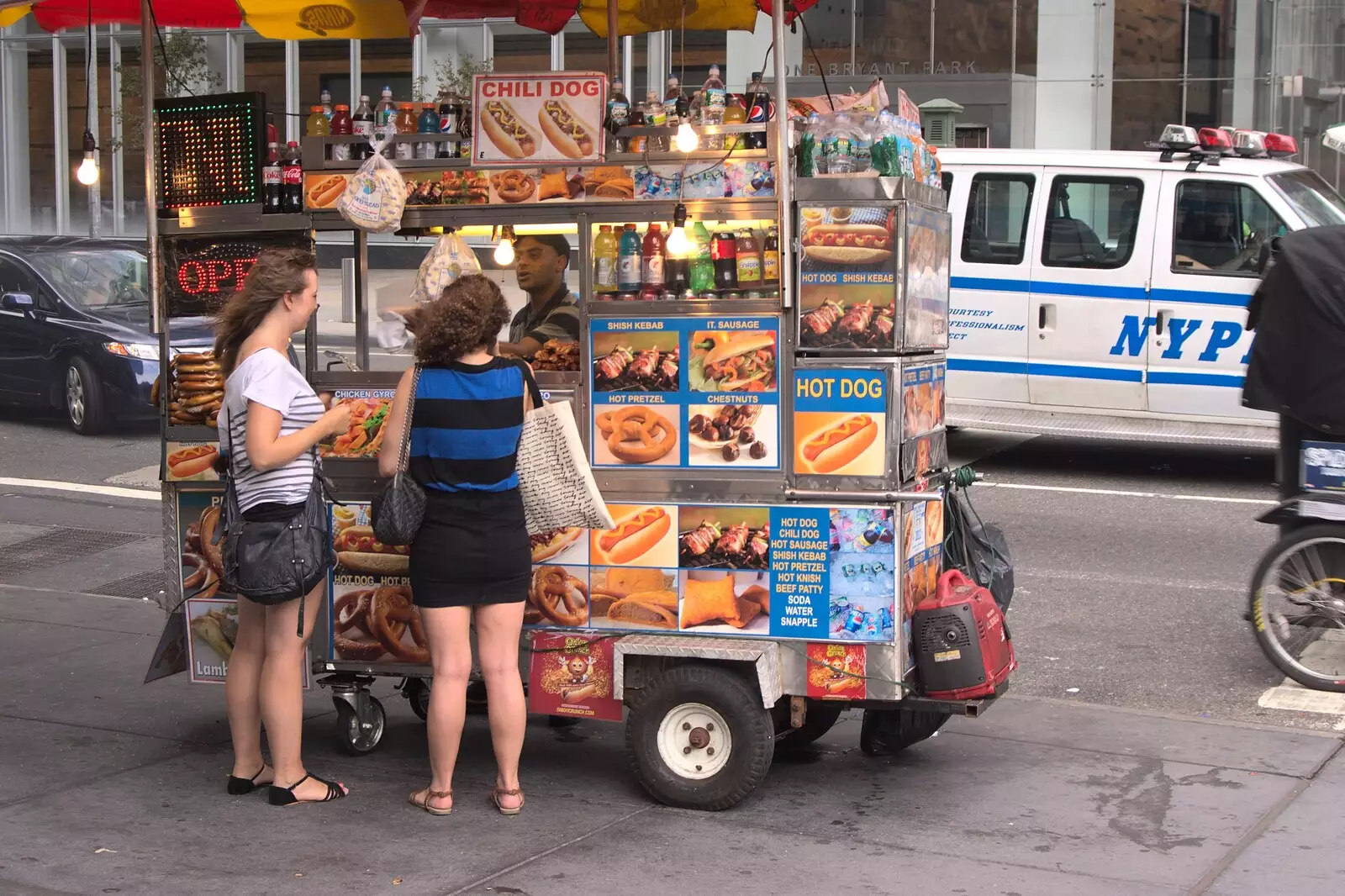 The hotdog stand, from A Manhattan Hotdog, New York, USA - 21st August 2011