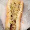 Nosher's second hotdog - with Sauerkraut, A Manhattan Hotdog, New York, USA - 21st August 2011