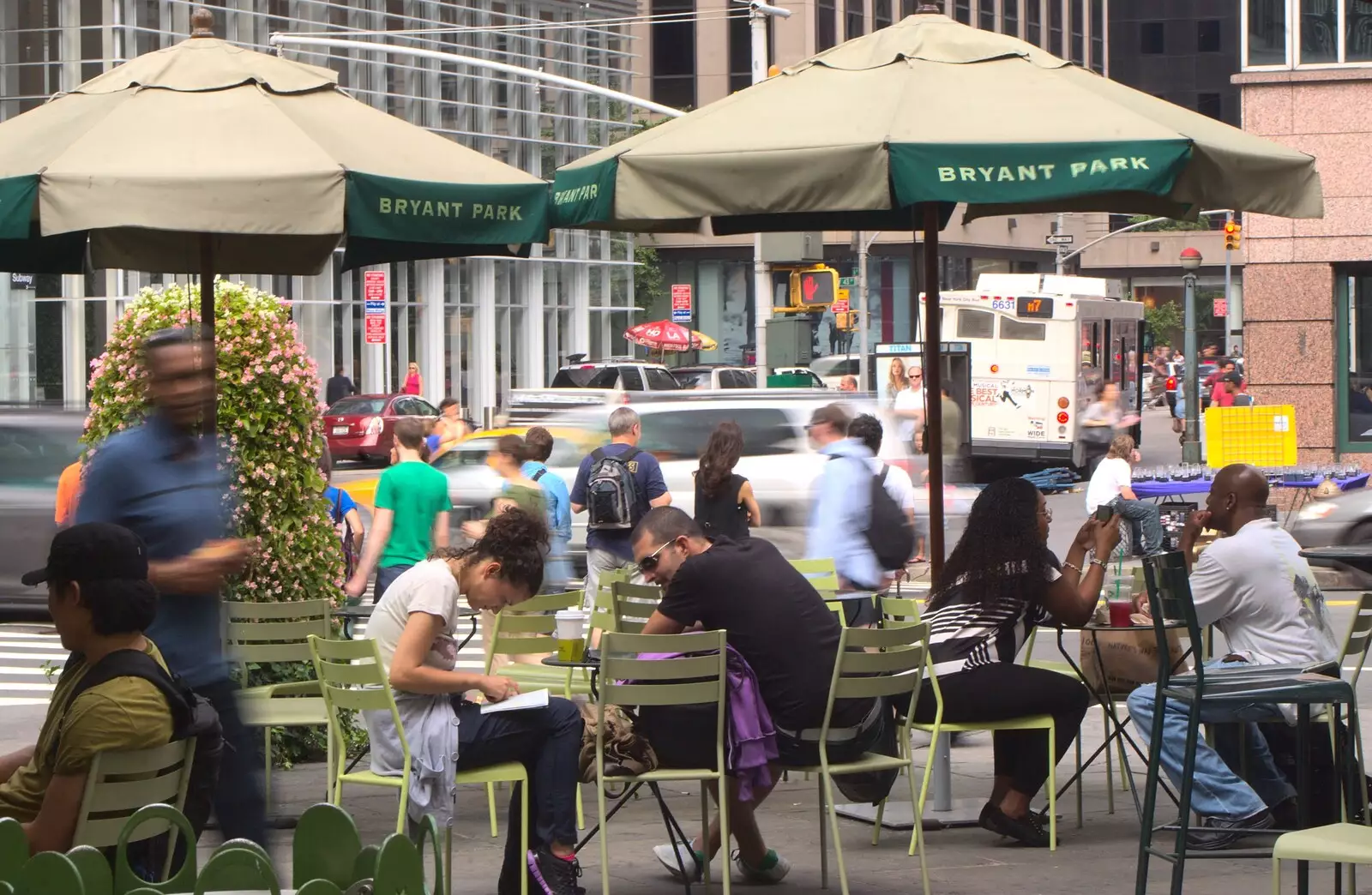 Bryant Park café culture, from A Manhattan Hotdog, New York, USA - 21st August 2011