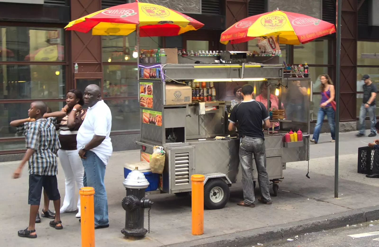 A hotdog stand near Times Square, from A Manhattan Hotdog, New York, USA - 21st August 2011