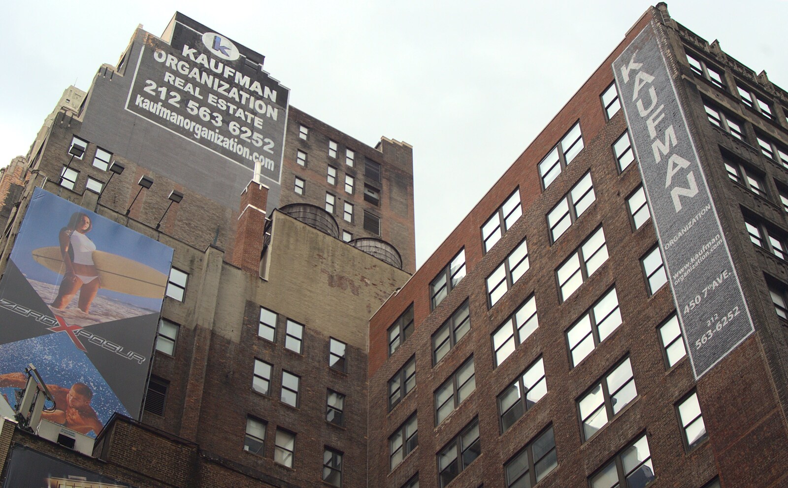 Building adverts from A Manhattan Hotdog, New York, USA - 21st August 2011