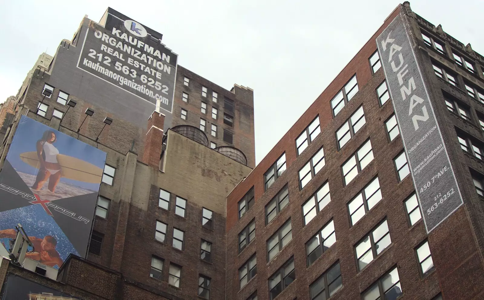 Building adverts, from A Manhattan Hotdog, New York, USA - 21st August 2011