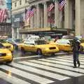 Taxis in the rain, A Manhattan Hotdog, New York, USA - 21st August 2011