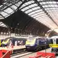 Class 43 locos at Paddington Station, A Manhattan Hotdog, New York, USA - 21st August 2011