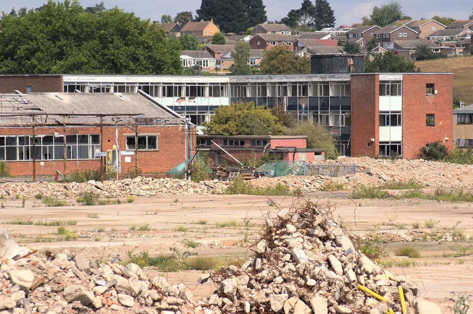 A derelict office block at Bramford, from A Manhattan Hotdog, New York, USA - 21st August 2011