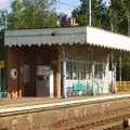 The 1859 hut that is Platform 2's waiting room, Railway Graffiti, Fred's Balance Bike, and Lydia Visits - London and Brome, Suffolk, 24th August 2011