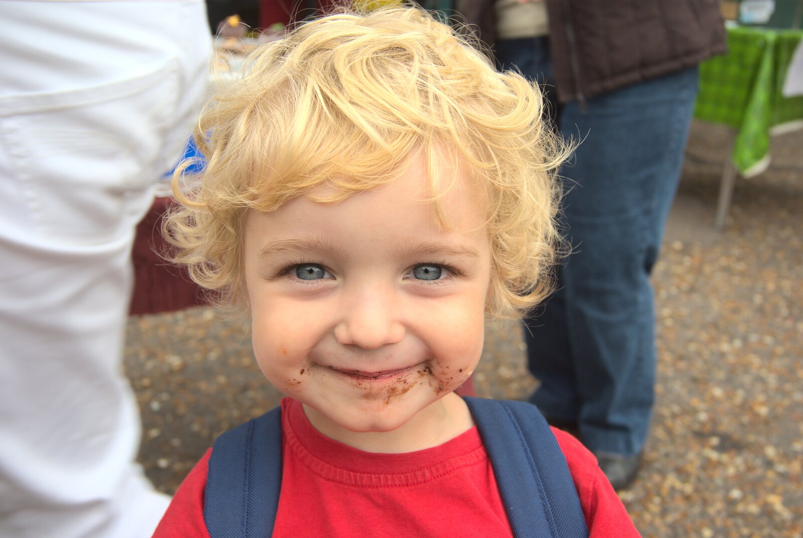 Fred's got a chocolate face on from Farmers' Market and Harvest Day, Diss and Brome, Norfolk and Suffolk - 10th September 2011