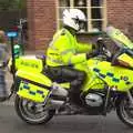 A motorbike rozzer from Devon & Cornwall, The Tour of Britain, Brome, Suffolk - 17th September 2011