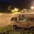 The camper van considers its night-time fate, The 1940s Steam Train Weekend, Holt, Norfolk - 18th September 2011