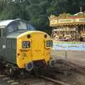 A Class 37 loco, D6737, lurks at Holt, The 1940s Steam Train Weekend, Holt, Norfolk - 18th September 2011