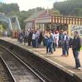 Crowds at Weybourne Station, The 1940s Steam Train Weekend, Holt, Norfolk - 18th September 2011