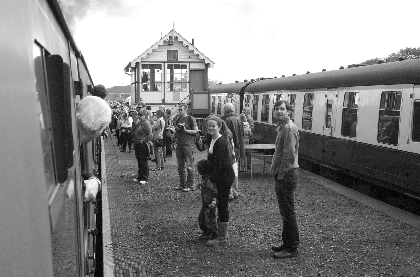 The train pulls in to Sheringham from The 1940s Steam Train Weekend, Holt, Norfolk - 18th September 2011