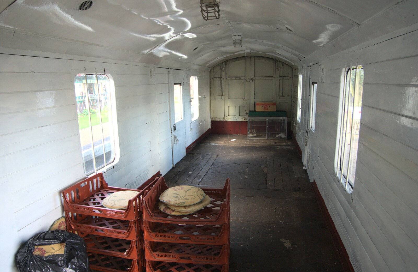 An old-skool Guards Van in a Mark 1 coach from The 1940s Steam Train Weekend, Holt, Norfolk - 18th September 2011