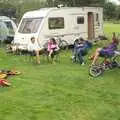 Hanging out by the caravan, Fred's Birthday and Mildenhall Camping, Suffolk - 25th September 2011