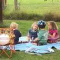 The children have their own picnic, Fred's Birthday and Mildenhall Camping, Suffolk - 25th September 2011