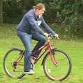 Isobel roams around on her bike, Fred's Birthday and Mildenhall Camping, Suffolk - 25th September 2011