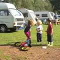 By the van, Fred's Birthday and Mildenhall Camping, Suffolk - 25th September 2011