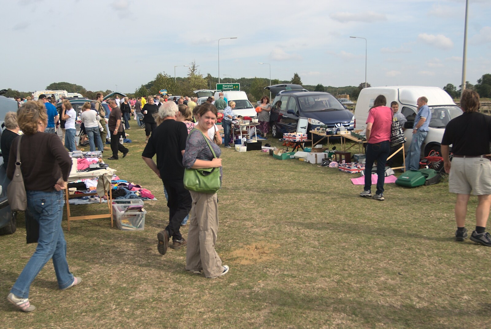 Isobel at a Car Boot sale on the A11 from Fred's Birthday and Mildenhall Camping, Suffolk - 25th September 2011
