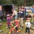 The assembled bikes just before the off, Fred's Birthday and Mildenhall Camping, Suffolk - 25th September 2011