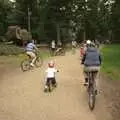 Cycling through the forest, Fred's Birthday and Mildenhall Camping, Suffolk - 25th September 2011