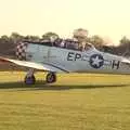 The Harvard taxis down the runway, Another Afternoon with Janie and Marinell the Mustangs, Hardwick, Norfolk - 16th October 2011