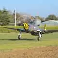 It's Janie's turn for wheels-up, Another Afternoon with Janie and Marinell the Mustangs, Hardwick, Norfolk - 16th October 2011