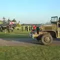 Clive drives his truck in front of the Mustangs, Another Afternoon with Janie and Marinell the Mustangs, Hardwick, Norfolk - 16th October 2011