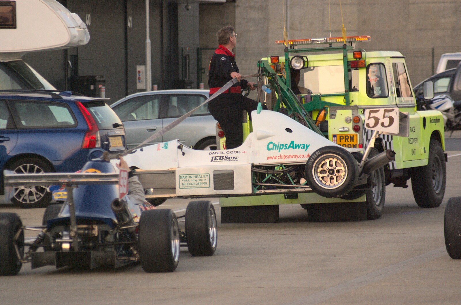 Another car is towed away from TouchType at Silverstone, Northamptonshire - 22nd October 2011