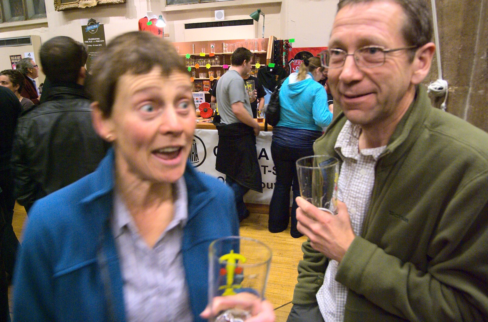 A surprised-looking Pippa from The CAMRA Norwich Beer Festival, St. Andrew's Hall, Norwich - 26th October 2011