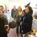 Suzanne, Isobel, Megan and Kirsty discuss catering, Amelia's Birthday, Brome Village Hall, Suffolk - 29th October 2011