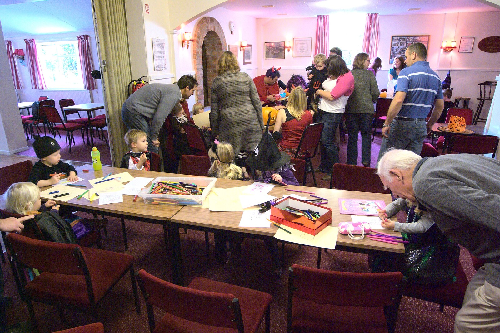 Some sort of crafting occurs from Amelia's Birthday, Brome Village Hall, Suffolk - 29th October 2011