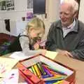 Amelia and Grandad, Amelia's Birthday, Brome Village Hall, Suffolk - 29th October 2011