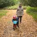 Fred and Isobel, Autumn in Thornham Estate, Thornham, Suffolk - 6th November 2011