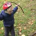 Fred's bendy stick, Autumn in Thornham Estate, Thornham, Suffolk - 6th November 2011