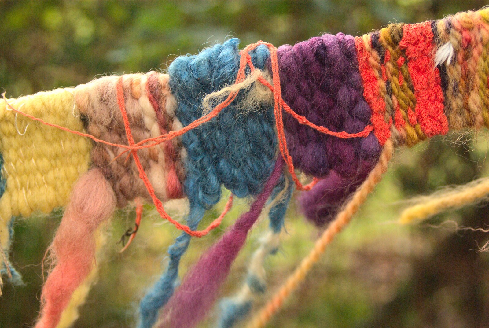 Colourful random knitwear hanging on a line from Autumn in Thornham Estate, Thornham, Suffolk - 6th November 2011