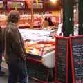 Adam scopes out meat at Borough Market, TouchType does Nandos, Southwark Arches, London - 29th November 2011