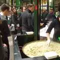 A huge pile of green curry in a paellera, TouchType does Nandos, Southwark Arches, London - 29th November 2011