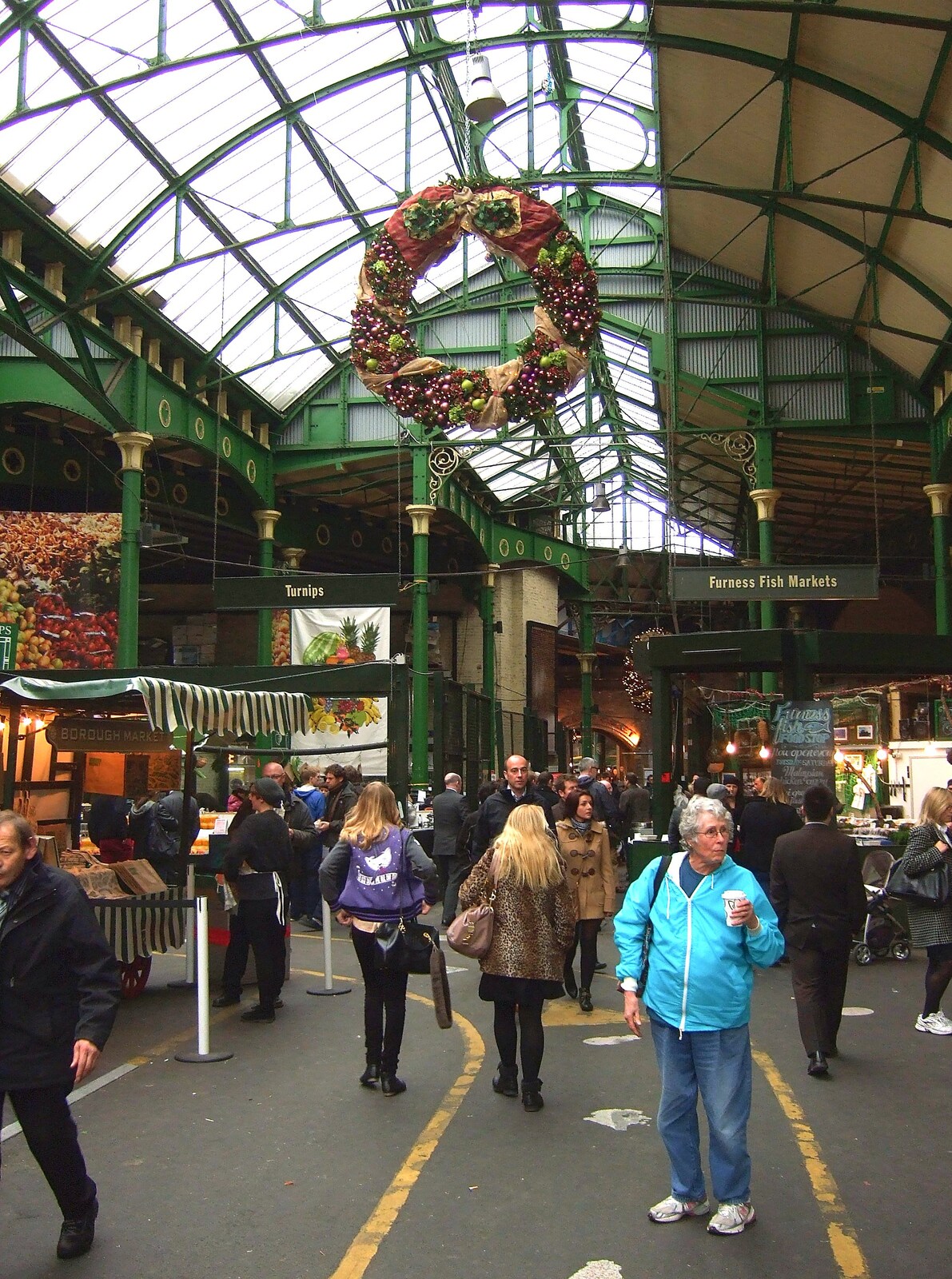 Christmas decorations at Borough Market from TouchType does Nandos, Southwark Arches, London - 29th November 2011