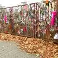 Autumn leaves collect by the memorial, TouchType does Nandos, Southwark Arches, London - 29th November 2011