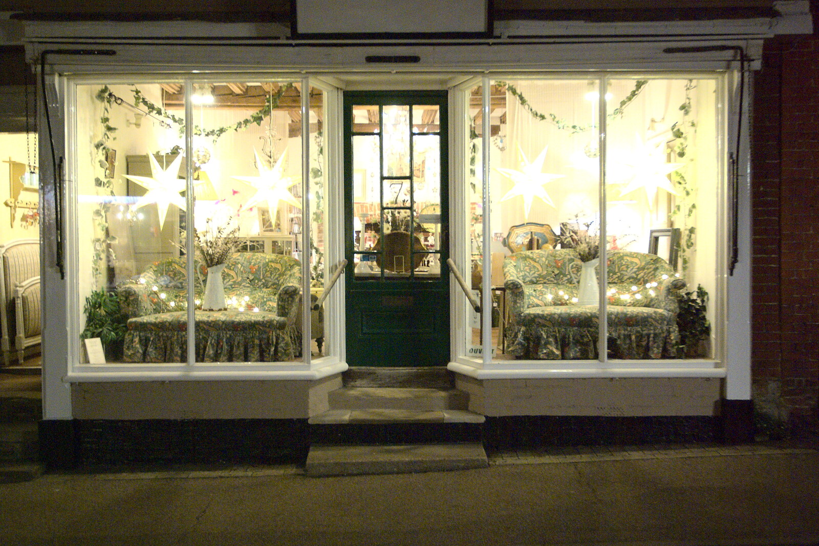 Late opening in an Eye antiques shop from The Christmas Lights Switch-On, Eye, Suffolk - 2nd December 2011
