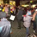 The primary-school choir assembles on the stage, The Christmas Lights Switch-On, Eye, Suffolk - 2nd December 2011