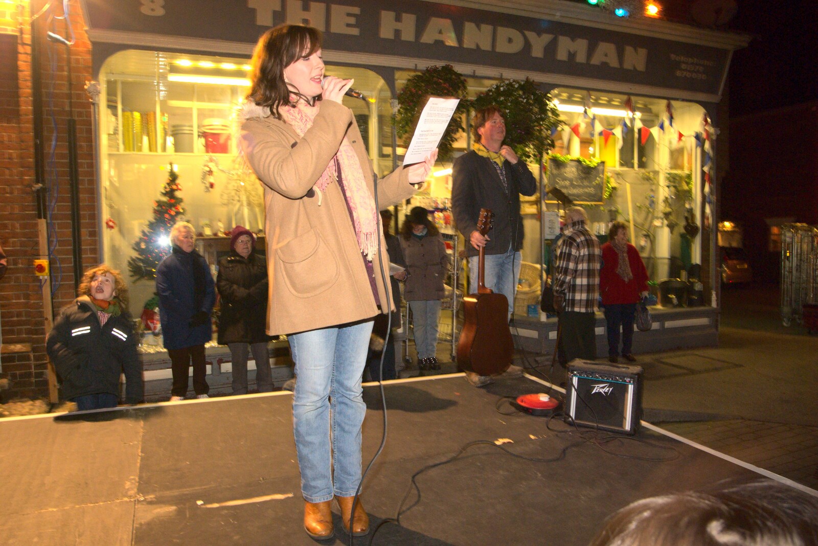 There's a bit more singing from The Christmas Lights Switch-On, Eye, Suffolk - 2nd December 2011