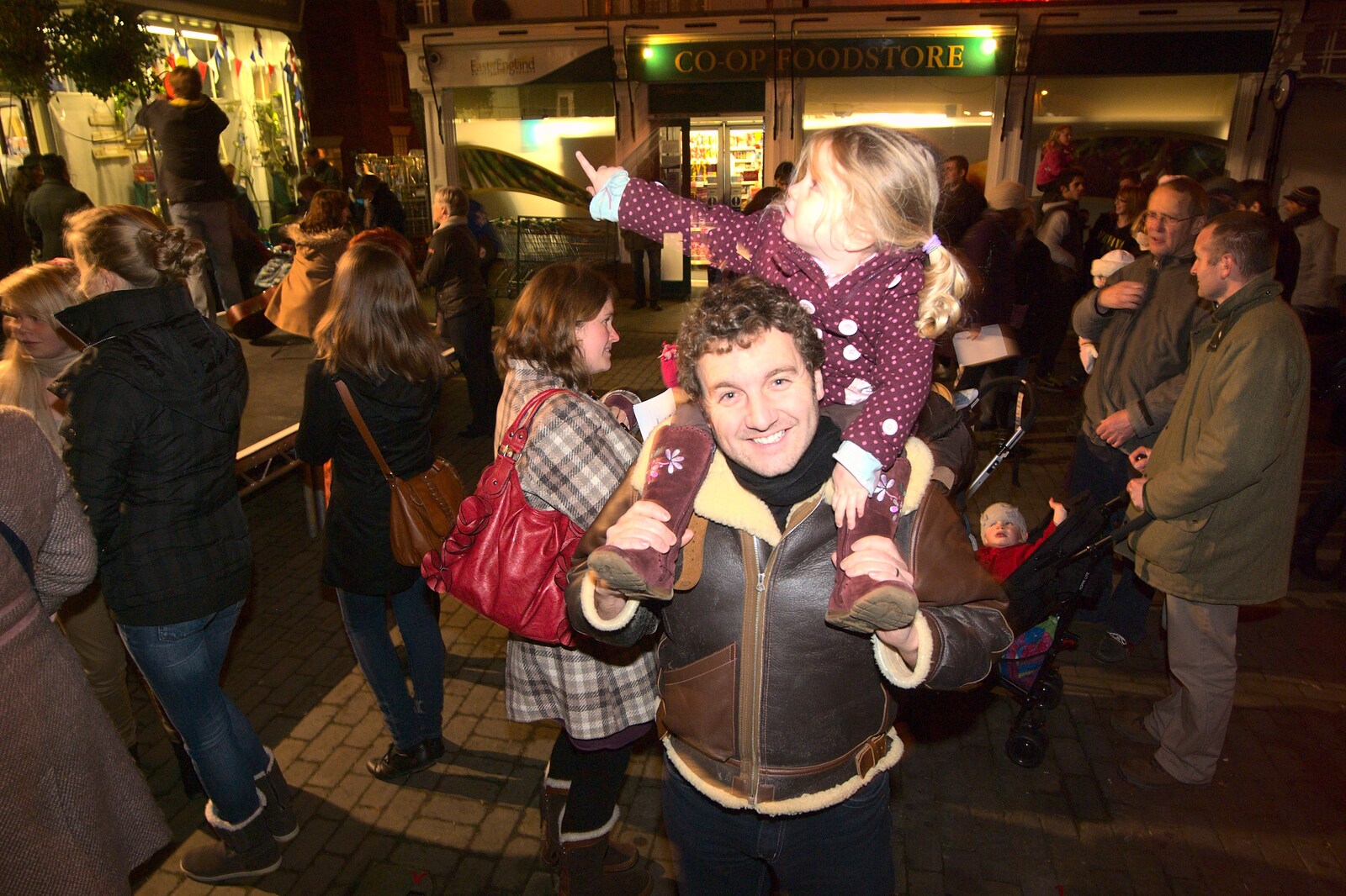 Clive and Amelia from The Christmas Lights Switch-On, Eye, Suffolk - 2nd December 2011