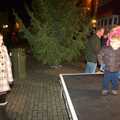 Fred climbs onto the stage, The Christmas Lights Switch-On, Eye, Suffolk - 2nd December 2011