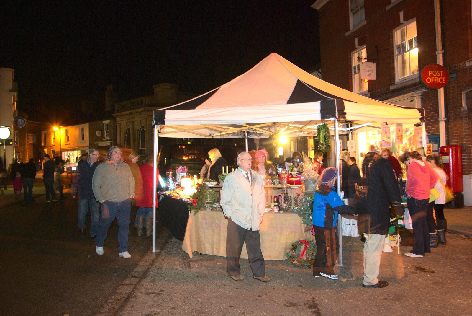 A stall by the post office from The Christmas Lights Switch-On, Eye, Suffolk - 2nd December 2011