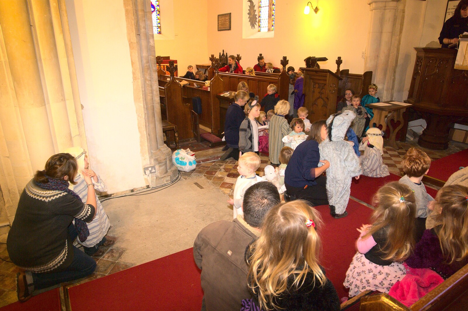 The performance kicks off from Fred's First Nativity, St. Peter's Church, Palgrave, Suffolk - 8th December 2011