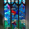 A striking modern stained glass window, Fred's First Nativity, St. Peter's Church, Palgrave, Suffolk - 8th December 2011
