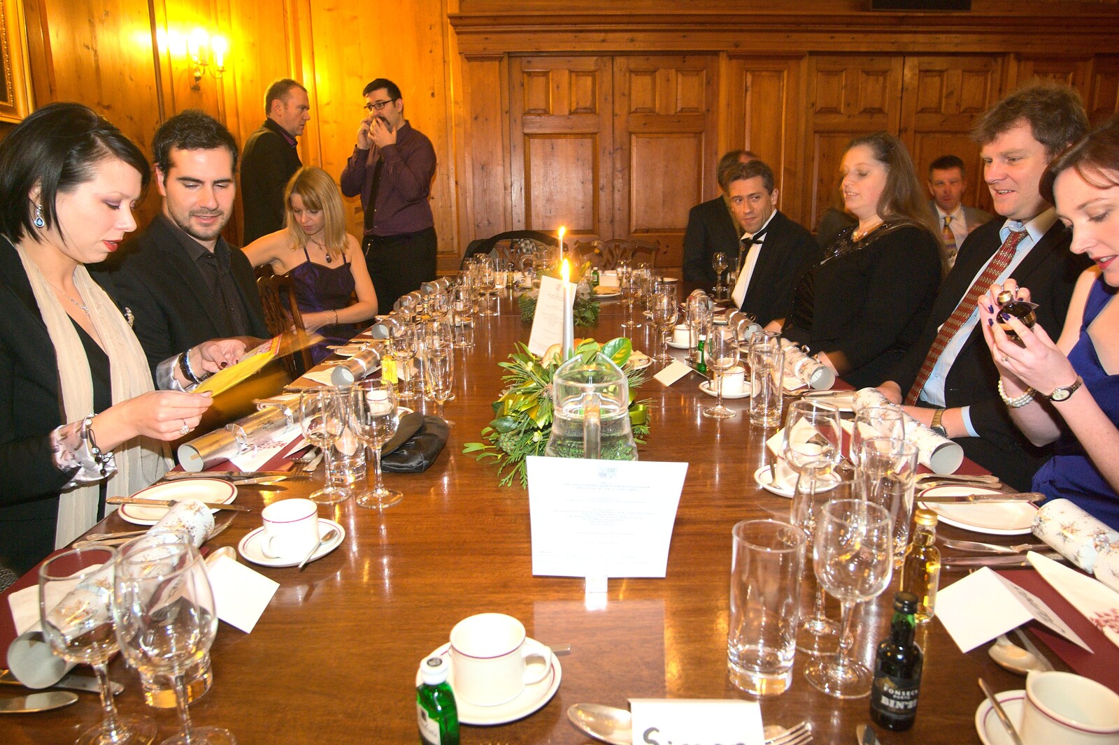 Qualcomm sits down for dinner from A Qualcomm Christmas, Christ's College, Cambridge - 8th December 2011