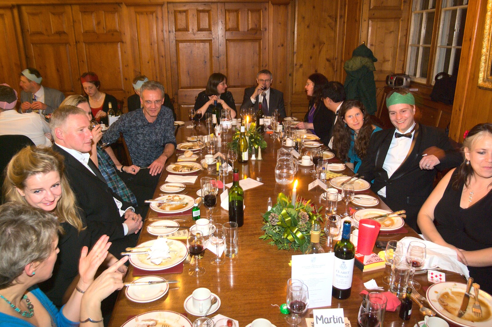The top table from A Qualcomm Christmas, Christ's College, Cambridge - 8th December 2011